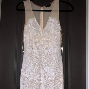 Cream/ White Lace fitted Dress
